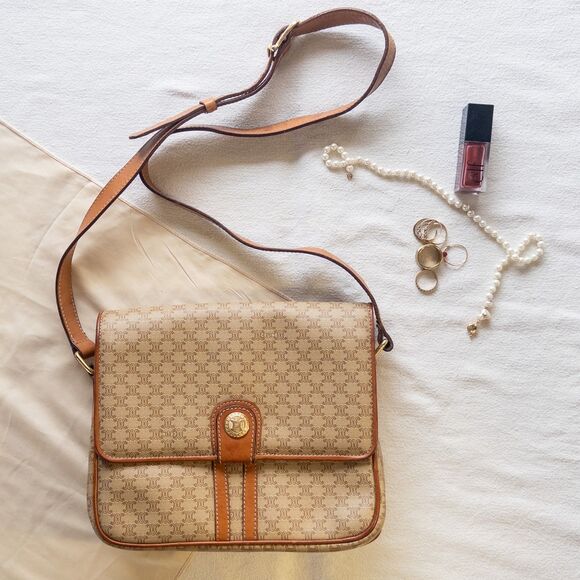 Vintage Celine Macadam Messenger Bag - Picture 1 of 10